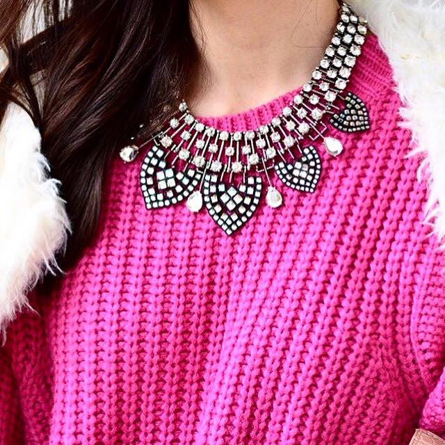 Luxe Greek & Chic Rhinestone Statement Necklace