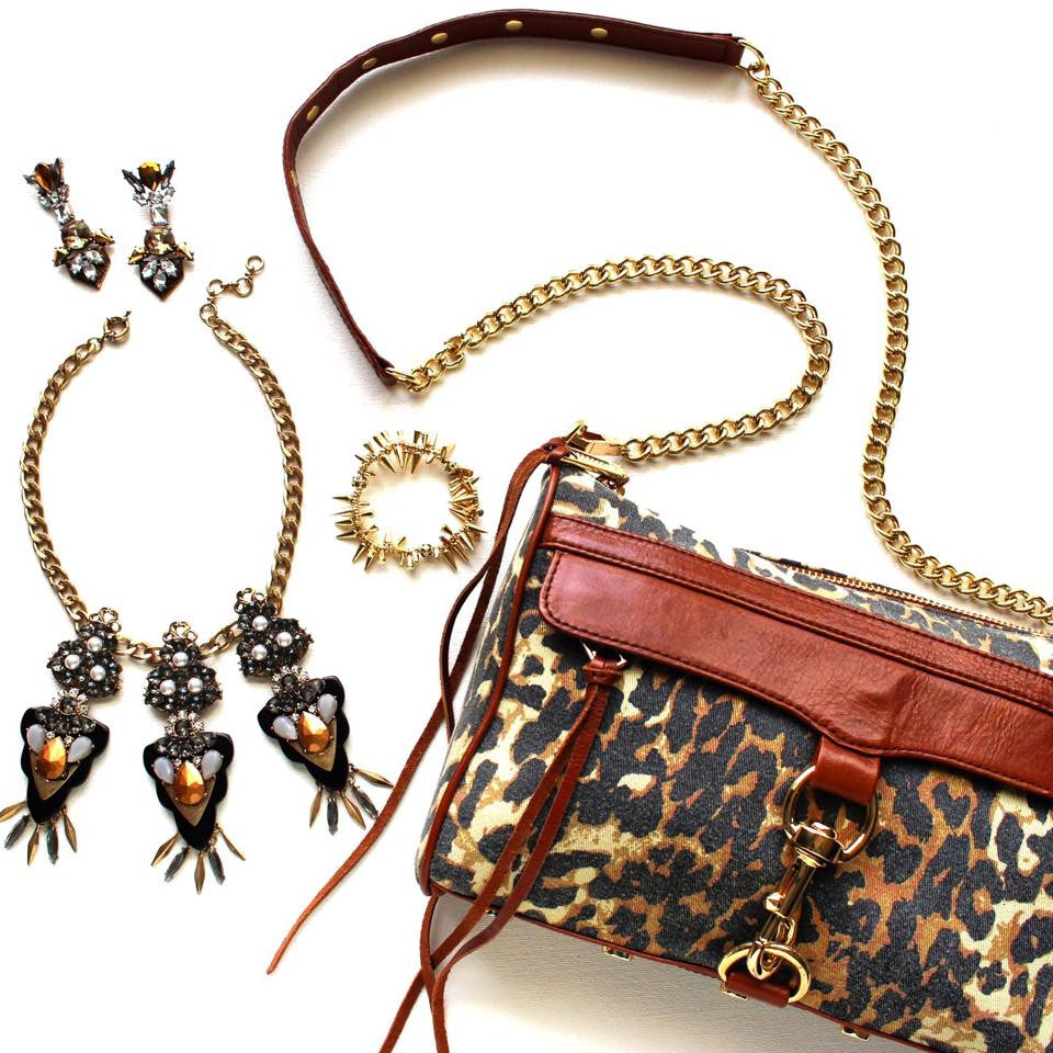 Luxe Modern Grecian Jeweled Fringe Necklace