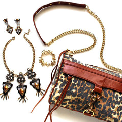 Luxe Modern Grecian Jeweled Fringe Necklace