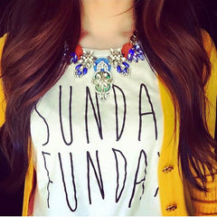 Luxe Multi Stone Cascading Crystal Necklace