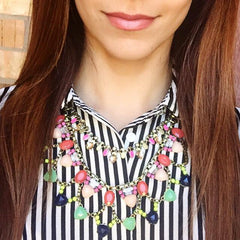 Candy Bright Crystals Bib Necklace