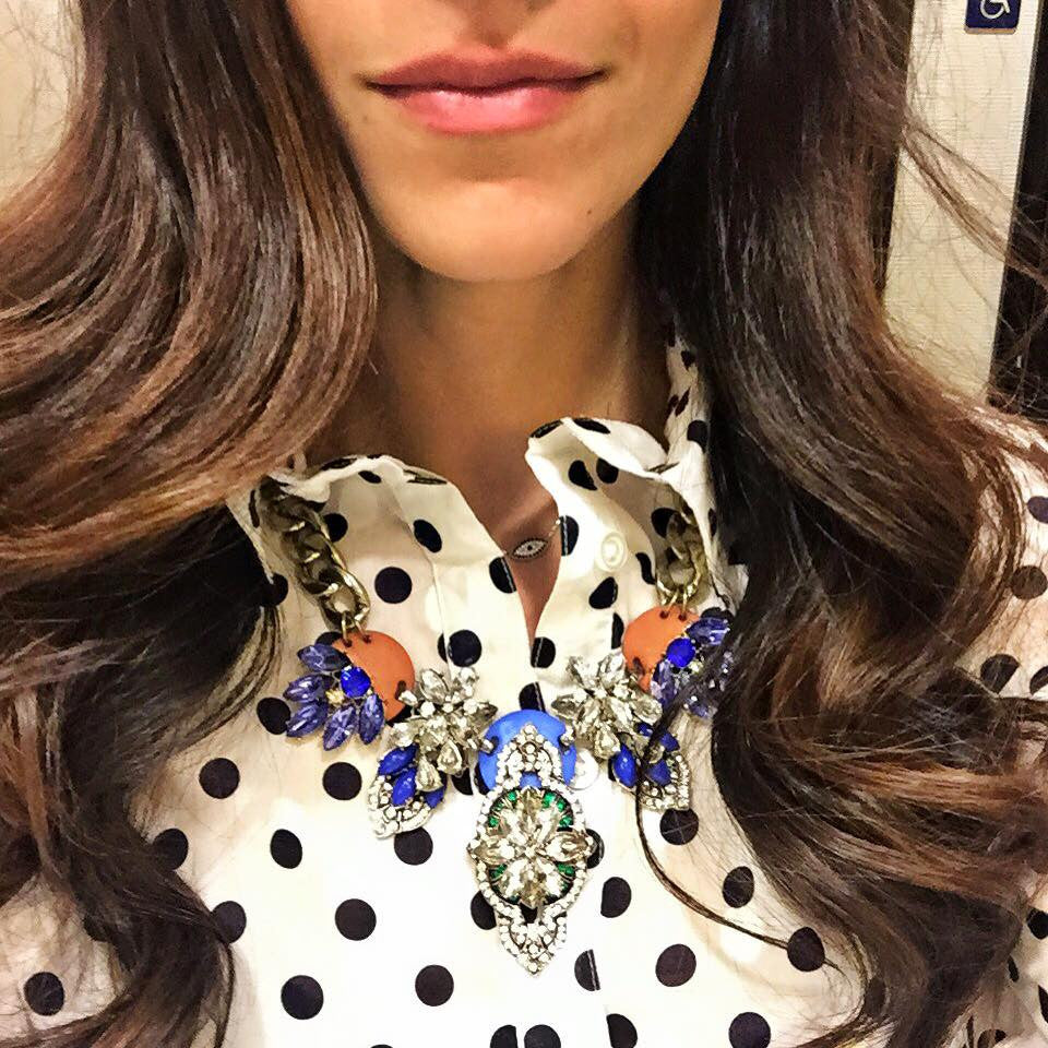 Luxe Multi Stone Cascading Crystal Necklace