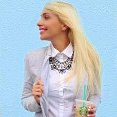 Silver Diamante Statement Necklace