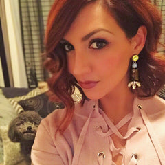Tortoise & Turquoise Crystal Stone Earrings