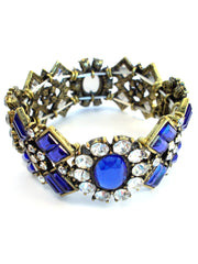 Luxe Crystal Cluster Stretch Bracelet- 2 Color Options