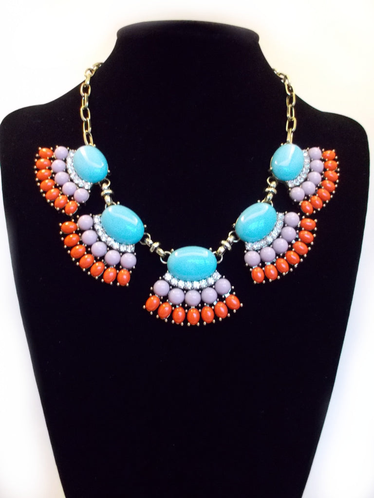 Fan Fringe Statement Necklace