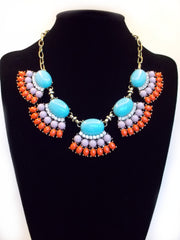 Fan Fringe Statement Necklace