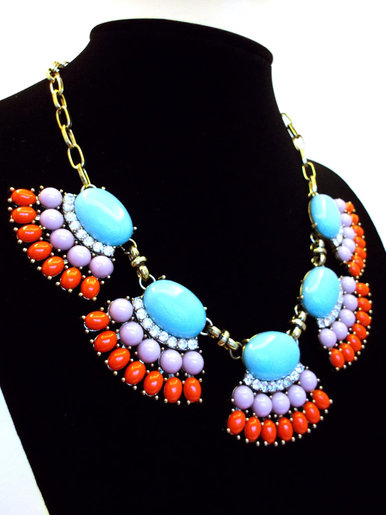 Fan Fringe Statement Necklace