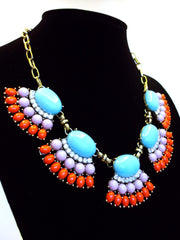 Fan Fringe Statement Necklace