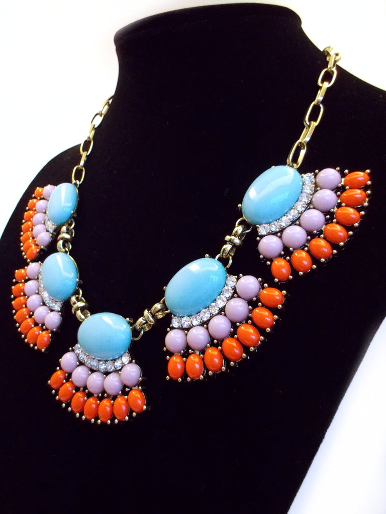 Fan Fringe Statement Necklace