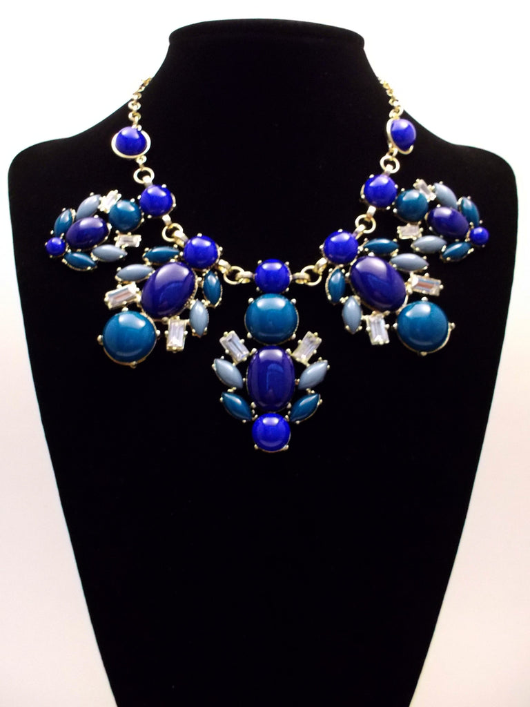 Royal Bee Gemstone Statement Necklace