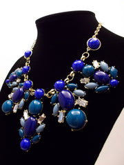 Royal Bee Gemstone Statement Necklace