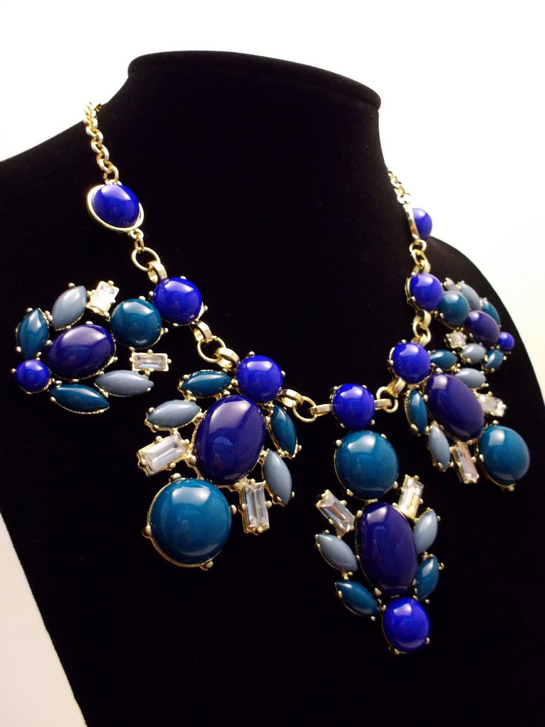 Royal Bee Gemstone Statement Necklace