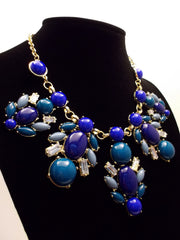 Royal Bee Gemstone Statement Necklace