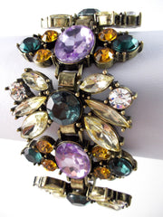 Luxe Vintage Inspired Crystal Statement Bracelet