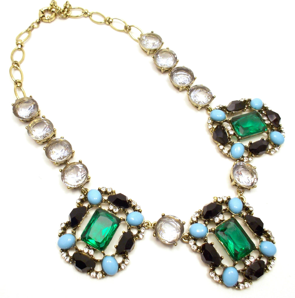 Luxe Turquoise & Emerald Statement Necklace
