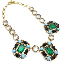 Luxe Turquoise & Emerald Statement Necklace