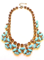 Luxe Mint Stone Statement Necklace