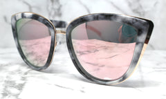 Marble Cat Eye Sunglasses- Rose Revo