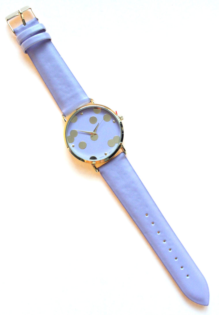 Leather Golden Dot Watches