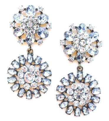 Luxe Crystal Garden Statement Earrings