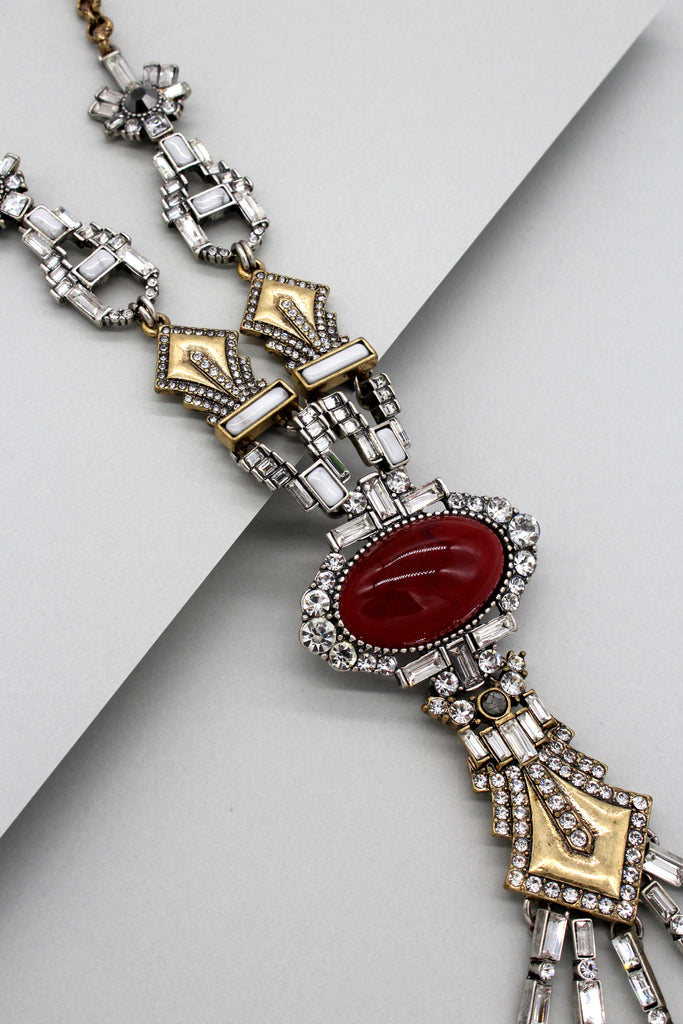 Abigail Crystal Embellished Necklace