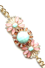 Crystal Blossom Link Bracelet