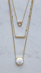 Layered To Perfection Marble Stone Necklace