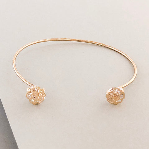 Dainty Rosettes Cuff Bracelet