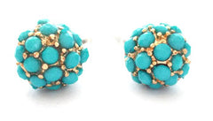 Pavé Dot Earrings- Turquoise