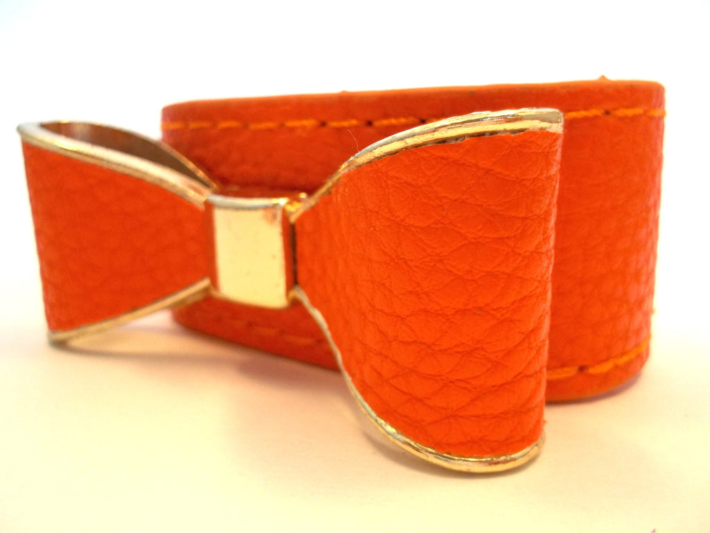 Leatherette Bow Bracelets- 3 Color Options