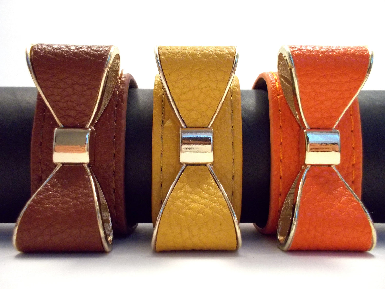 Leatherette Bow Bracelets- 3 Color Options