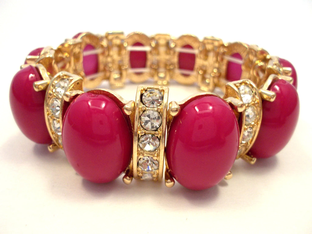 Designer Inspired Bauble Crystal Stretch Bracelet