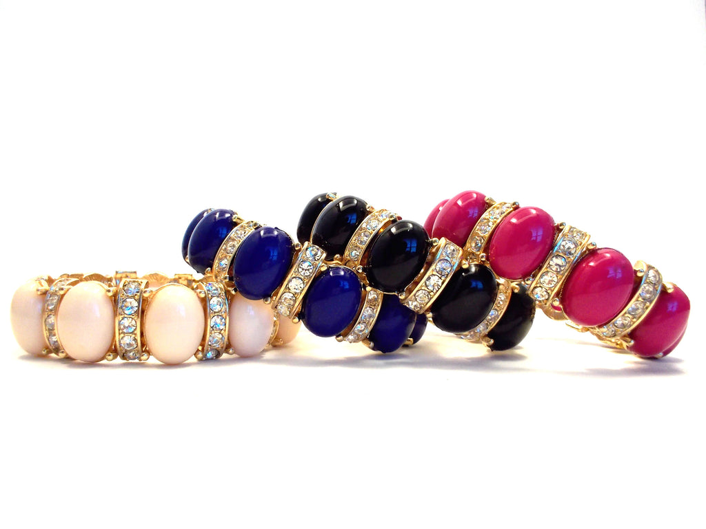 Designer Inspired Bauble Crystal Stretch Bracelet