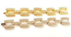 Flat Square Pavé Crystal Bracelet