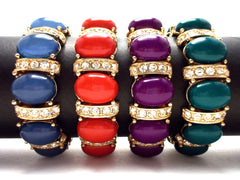 Designer Inspired Bauble Crystal Stretch Bracelet-2 NEW Colors Options
