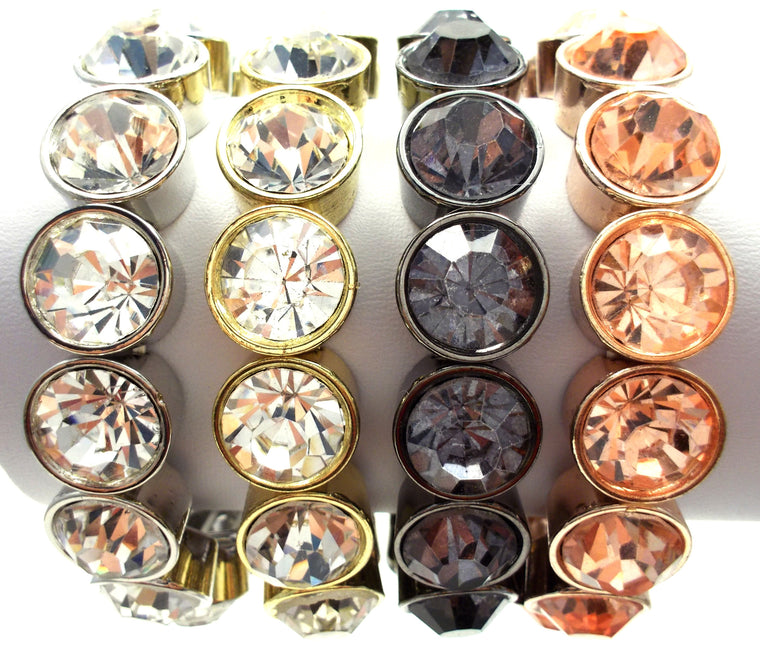 Essential Rhinestone Stretch Bracelet- 4 Color Options