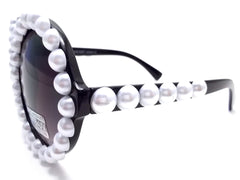 Retro Round Pearl Sunglasses