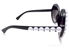 Retro Round Pearl Sunglasses