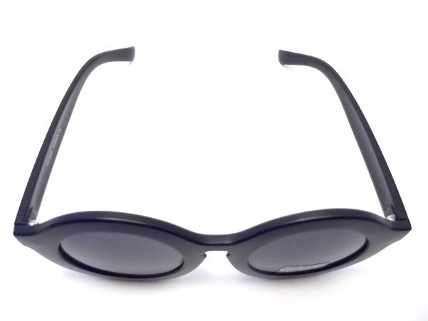 Retro Round Sunglasses- Matte Black