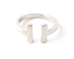 T Square Ring- Silver