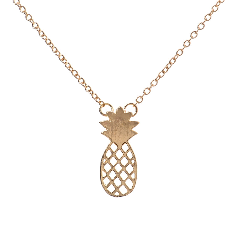 Pineapple Pendant Dainty Necklace- Gold
