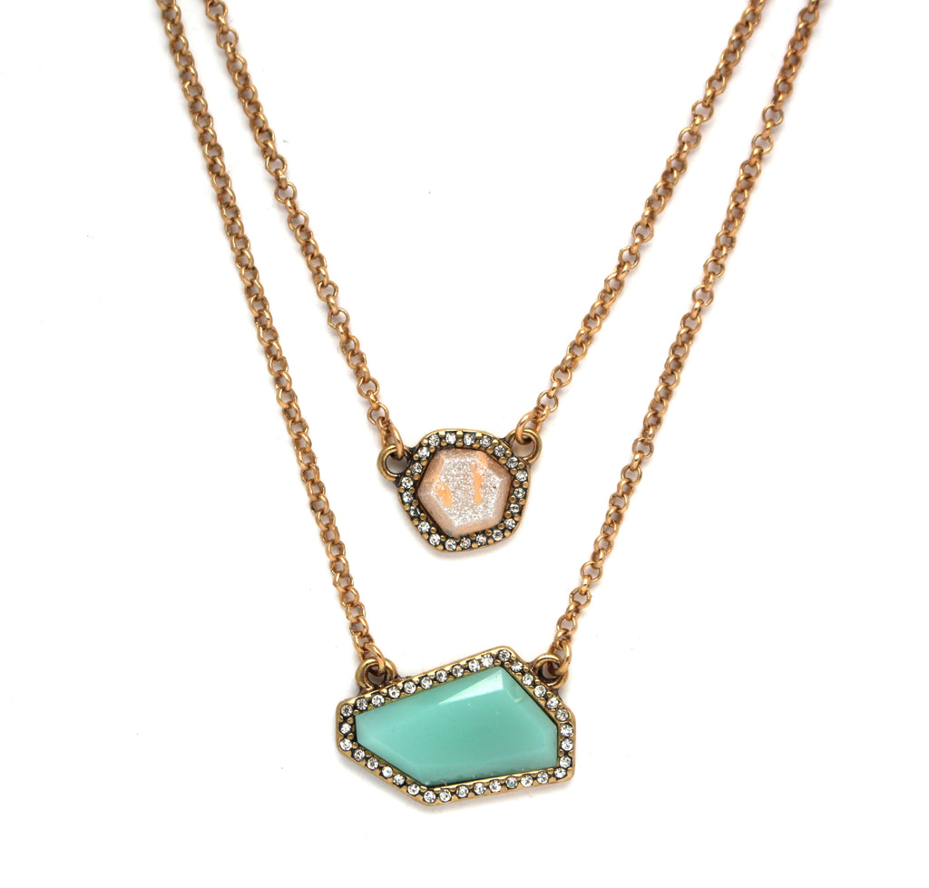 Isla Stone & Crystal Layered Necklace