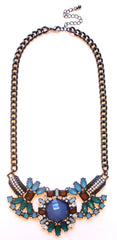 Blue Crystal Compilation Necklace