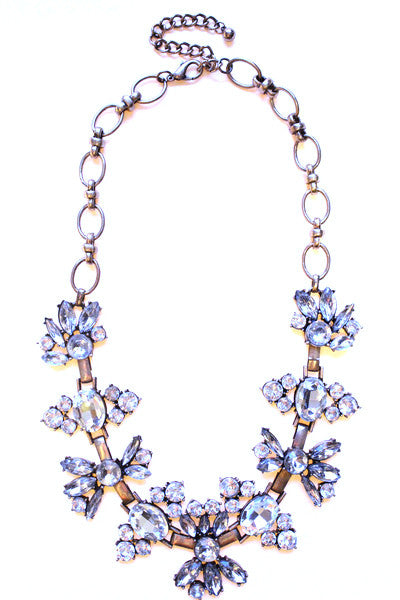 Vintage Inspired Crystal Statement Necklace