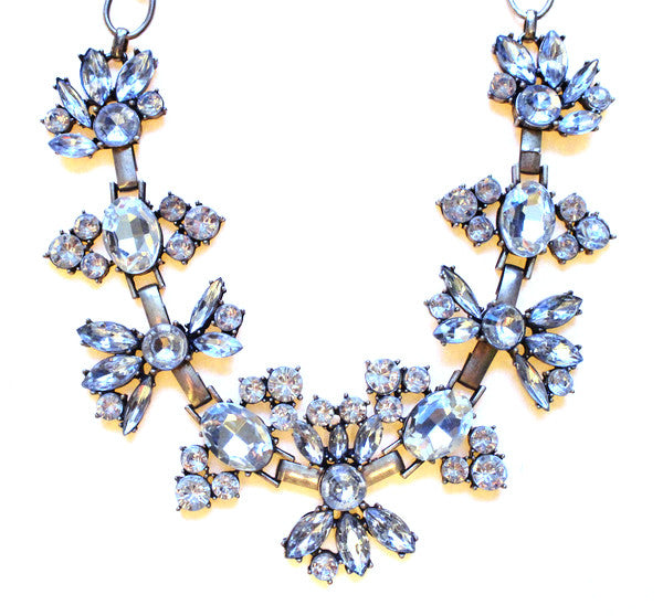 Vintage Inspired Crystal Statement Necklace