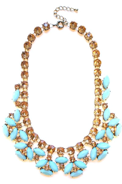 Luxe Mint Stone Statement Necklace