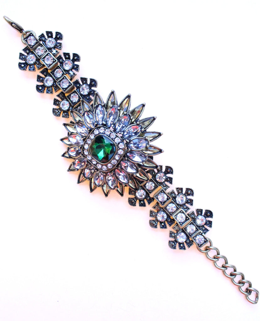 Luxe Crystal Flower Bracelet- 2 Color Options
