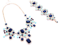 Vintage Inspired Beaded Jeweled Statement Necklace