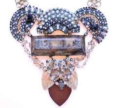 Luxe Crystal Frosting Statement Necklace